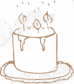 A marshmallow with dripping chocolate and text about code and coffee.