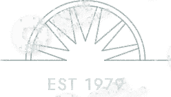 Black and white logo with EST 1979 and handprint.