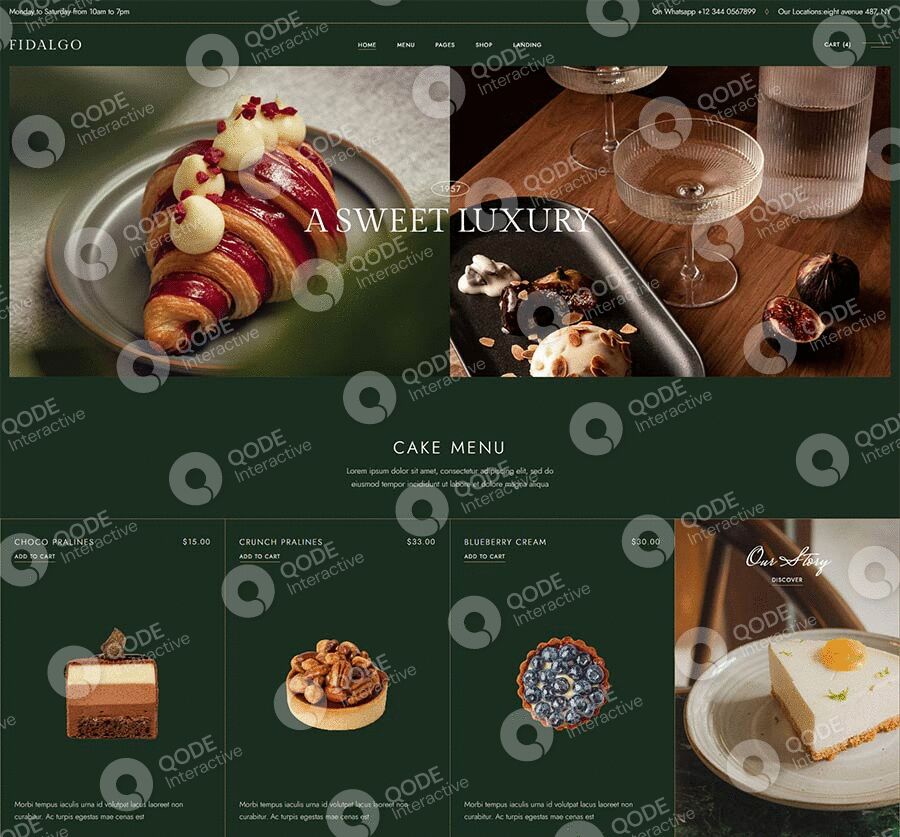 A variety of gourmet desserts and coffee on a table.