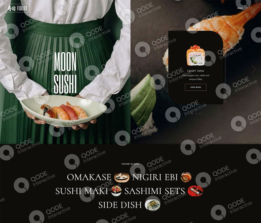 A sushi chef preparing sushi with fresh ingredients and sauce.