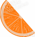 A vibrant orange slice with the text 'ORANGE active' overlayed.