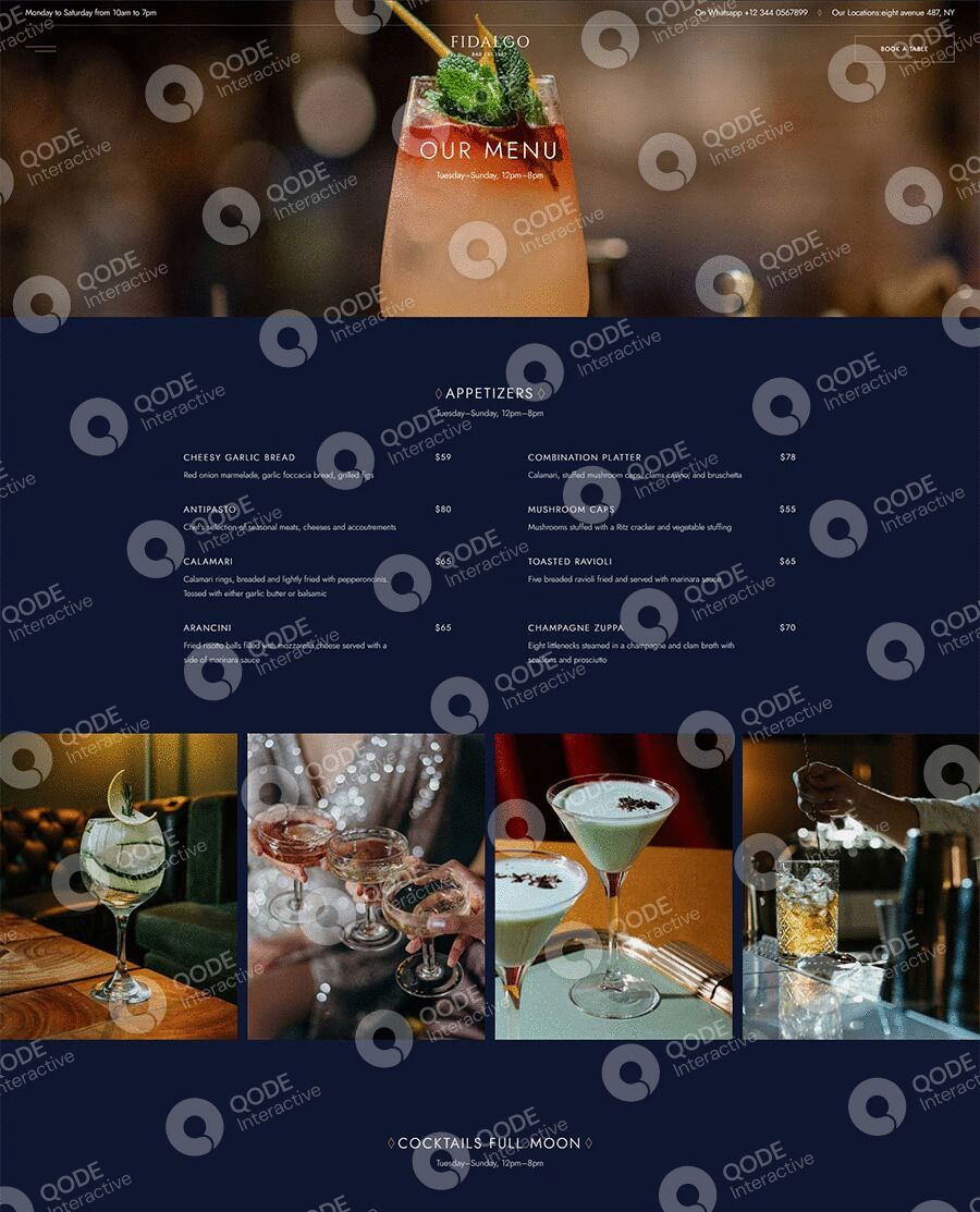 Various elegant cocktails served in stylish glasses with garnishes and festive backgrounds.